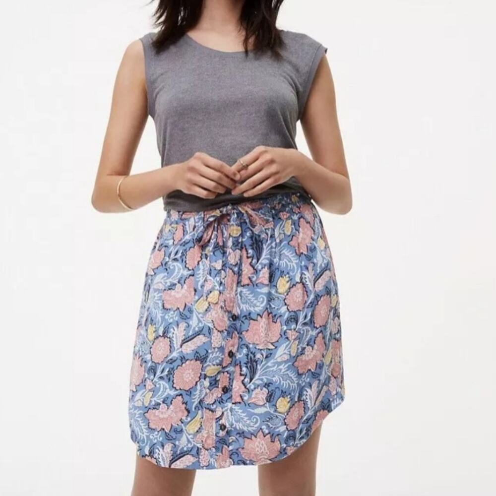 Loft floral belted lounge comfy‎ skirt size small